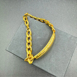 LCI Liz Claiborne Goldtone ID Bracelet